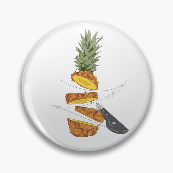 Artikelvorschau, Ananas wird mit einem Messer geschnitten entworfen und verkauft von Fruit-Tee.