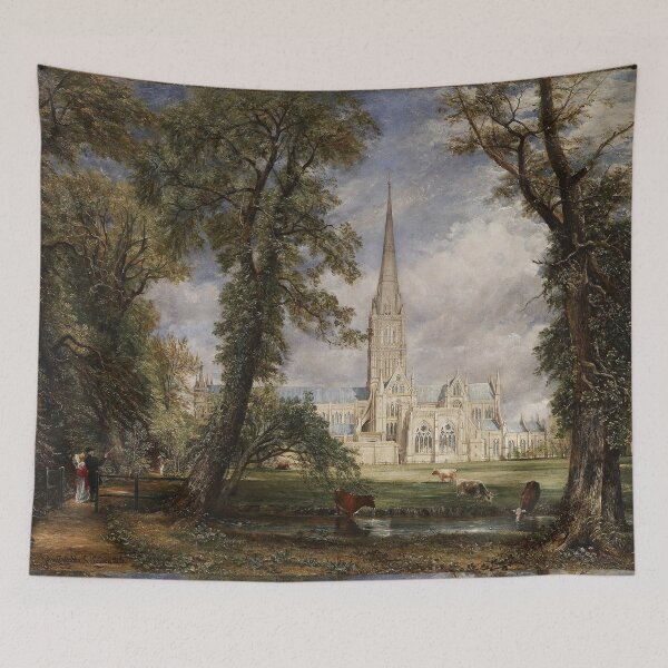 Item preview, Salisbury Cathedral from the Bishops Garden  - John Constable designed and sold by Vintage Designs +.