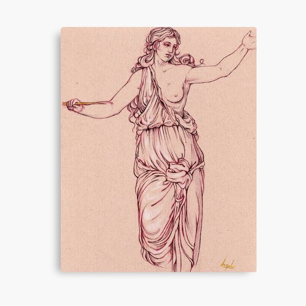 Lucretia inspired by Raphael Canvas Print