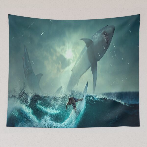 Item preview, Blue ocean waves sticker designed and sold by kingdom-designs.