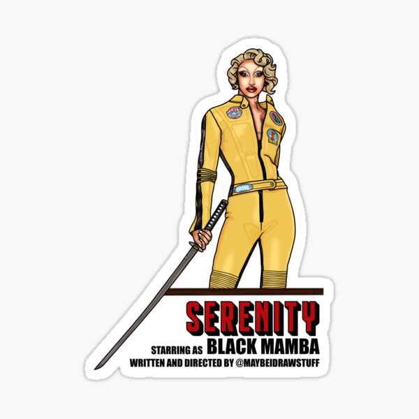 Item preview, SERENITY - BLACK MAMBA STICKER designed and sold by sheisserenity.
