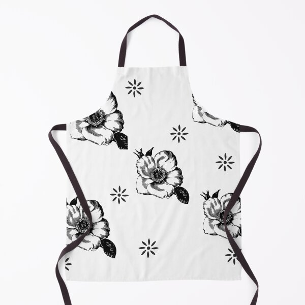 Item preview, Black bib flower pattern designed and sold by Dailyartsie.