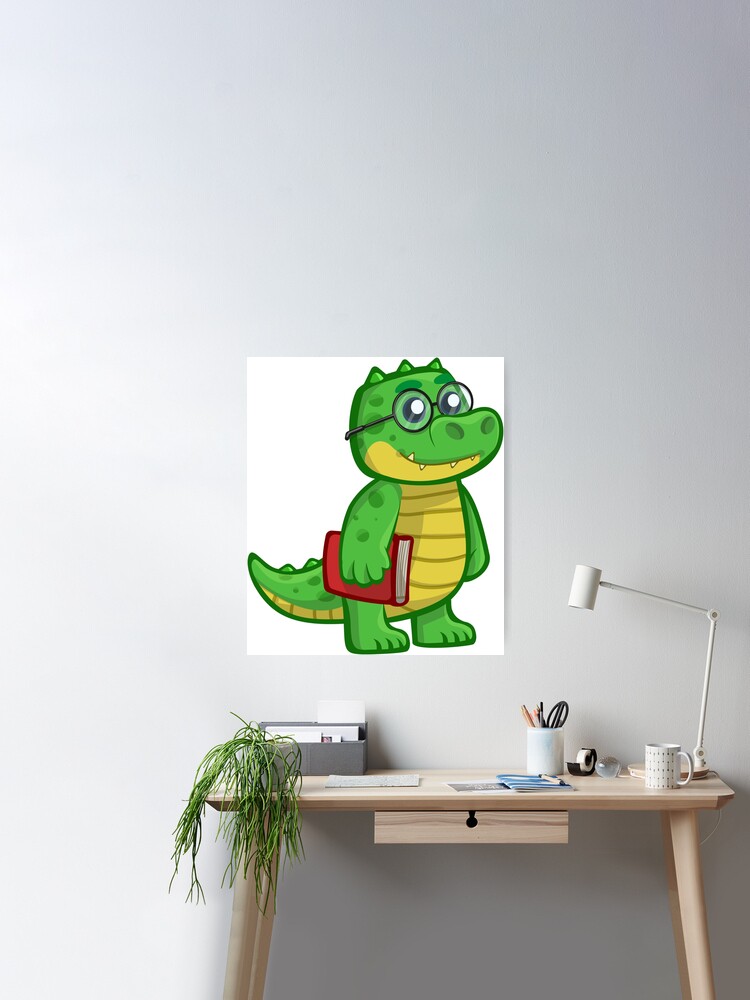 Cheerful Cartoon Crocodile - Fun, Vibrant, Kid-friendly Design