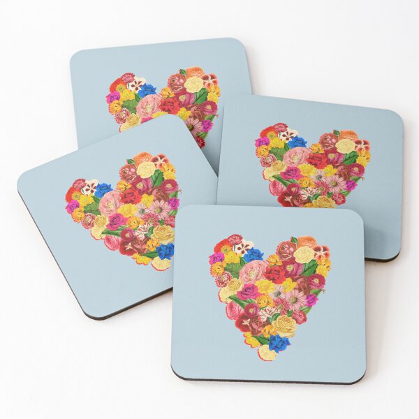 Item preview, Heart Floral (Blue) designed and sold by Frida Floral Studio.