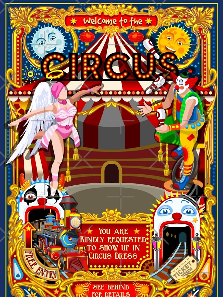 Thumbnail 5 of 5, Graphic T-Shirt Dress, Carnival Circus Amusement Family Theme Park Illustration designed and sold by aurielaki.