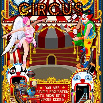 Artwork thumbnail, Carnival Circus Amusement Family Theme Park Illustration by aurielaki
