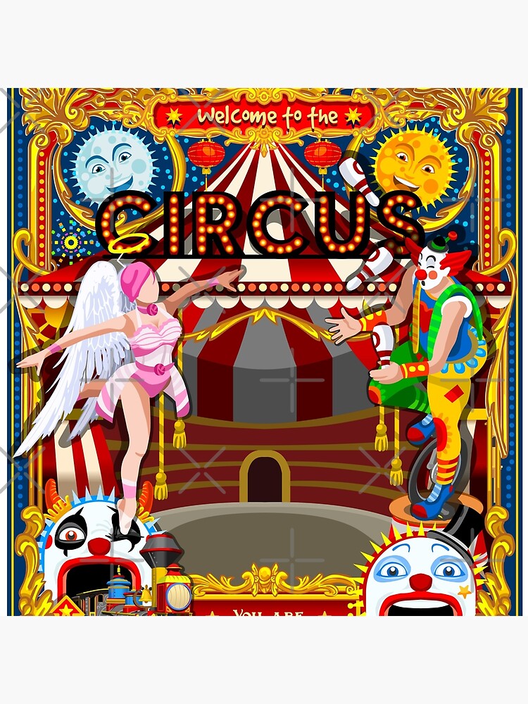Disover Carnival Circus Amusement Family Theme Park Illustration   Bag