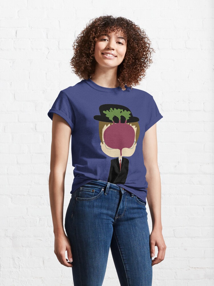 Imagen 4 de 7, Camiseta clásica con la obra DWIGHT MAGRITTE SCHRUTE, diseñada y vendida por creotumundo.