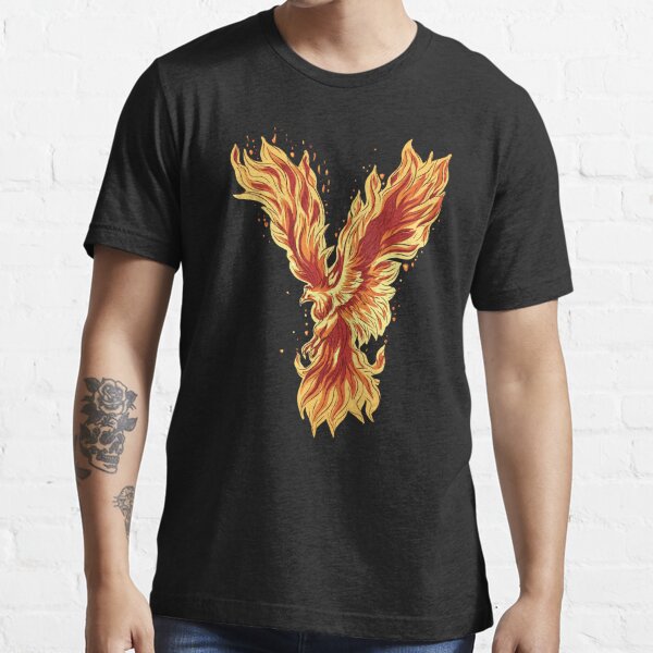 T Shirt Tatouage Fantaisie Dore Oiseau Phoenix Legendaire Par Expressimpress Redbubble