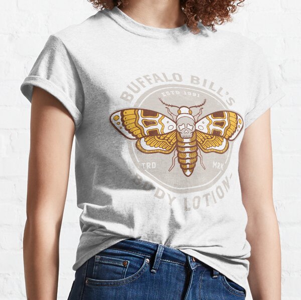 Buffalo Bill's Body Lotion - Death's Head Moth - Horror - Distressed Vintage Design Classic T-Shirt