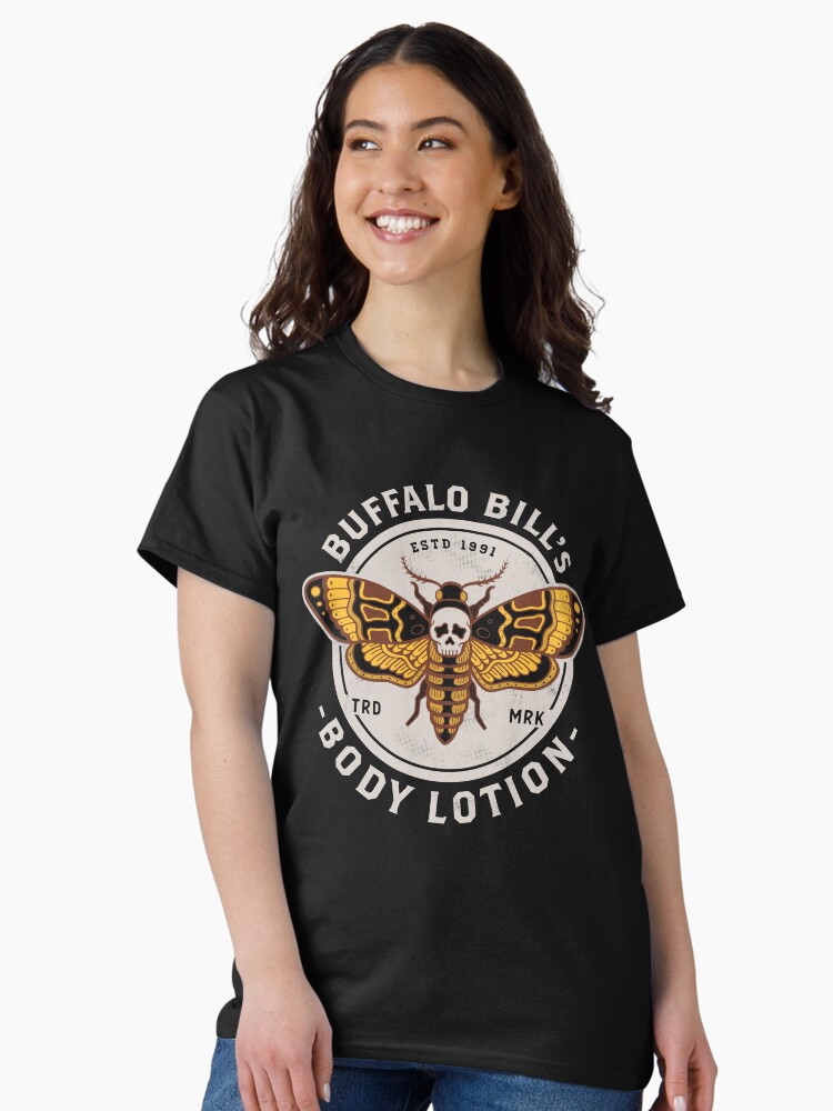 Thumbnail 2 of 7, Classic T-Shirt, Buffalo Bill's Body Lotion - Death's Head Moth - Horror - Distressed Vintage Design designed and sold by Nemons.