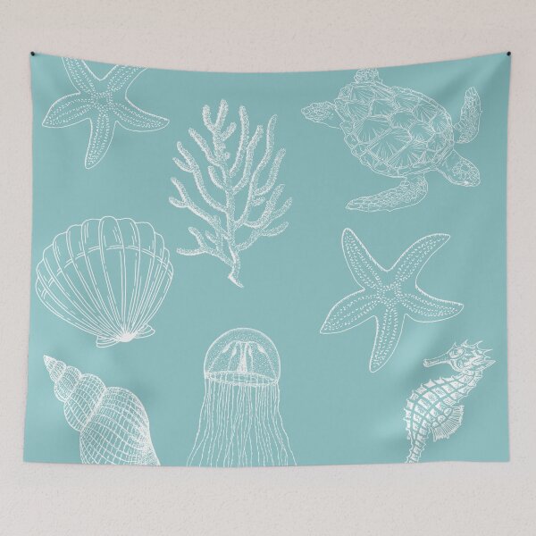 Item preview, Ocean Bathmat Sea Life designed and sold by JessyDesigns.