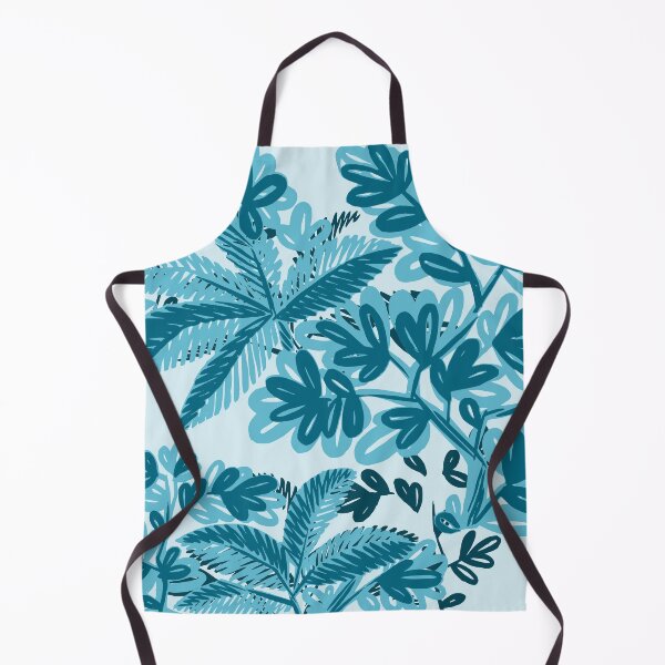 Item preview, Blue Abstract Leaves Print designed and sold by kapotka.