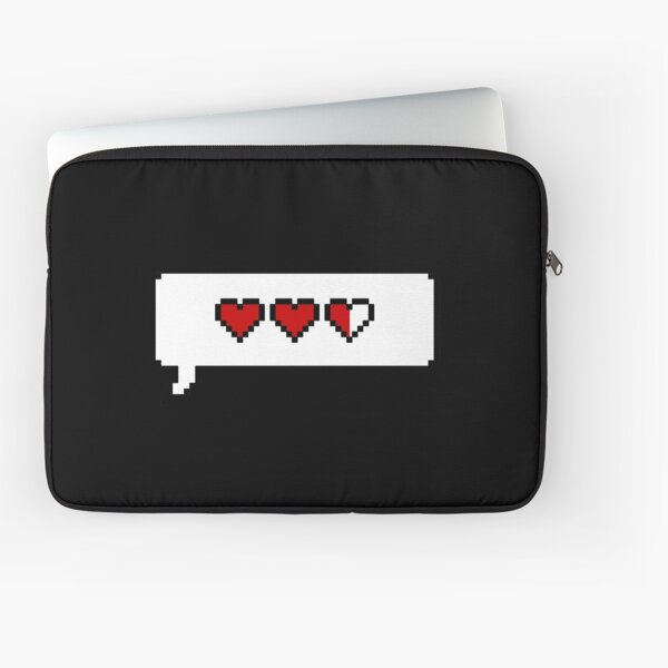 Burbuja de píxeles de corazón Funda para portátil