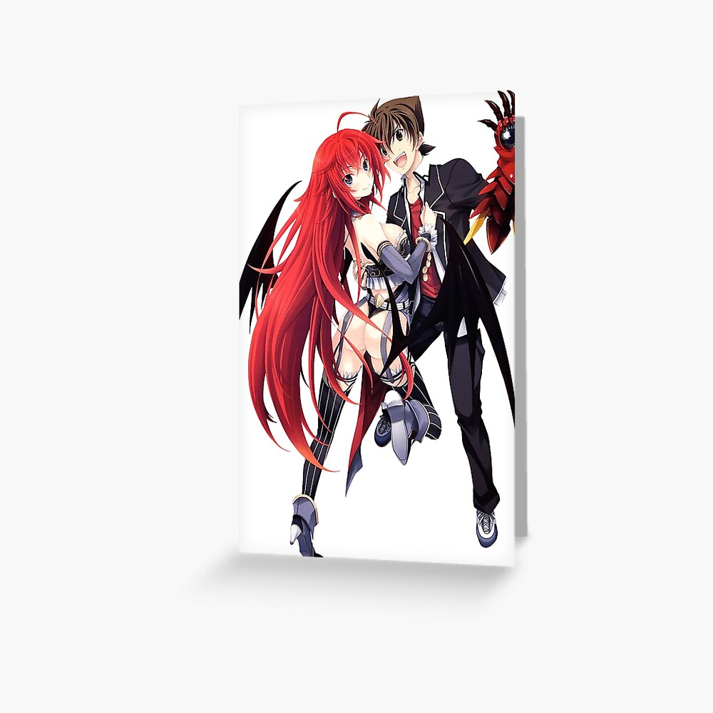 Rias Gremory And Issei Hyoudou Dxd High School Greeting Card By 
