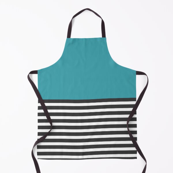 Item preview, Half Striped Gray - Solid Turquoise designed and sold by Miss Striped.