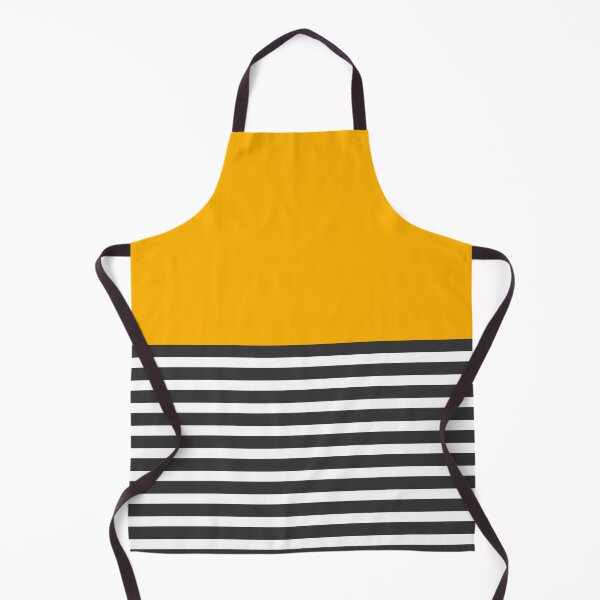 Item preview, Half Striped Gray - Solid Yellow designed and sold by Miss Striped.