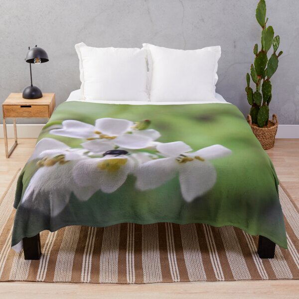 Item preview, White flowers Insect Botanical Floral designed and sold by Tanja Dianova.