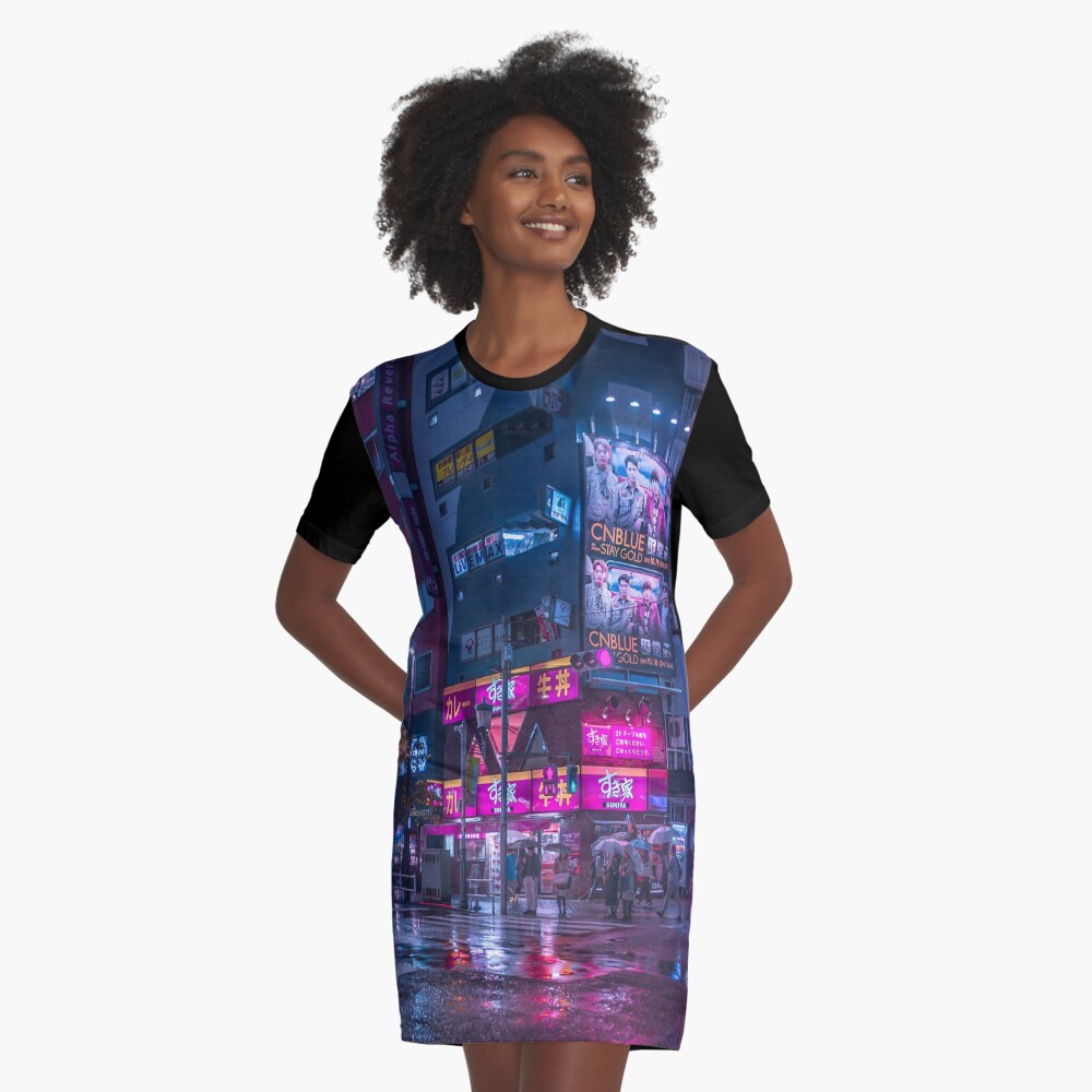 Item preview, Graphic T-Shirt Dress designed and sold by TokyoLuv.