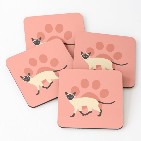 Item preview, Siamese Cat and Paw Print designed and sold by lulululupaint.