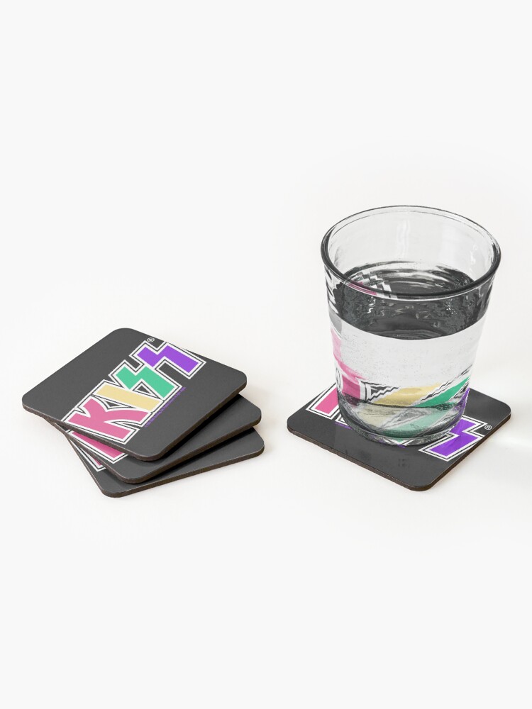 Alternate view of Kiss Band Colorful Logo Coasters (Set of 4)