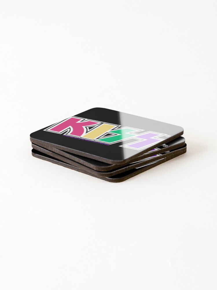 Alternate view of Kiss Band Colorful Logo Coasters (Set of 4)