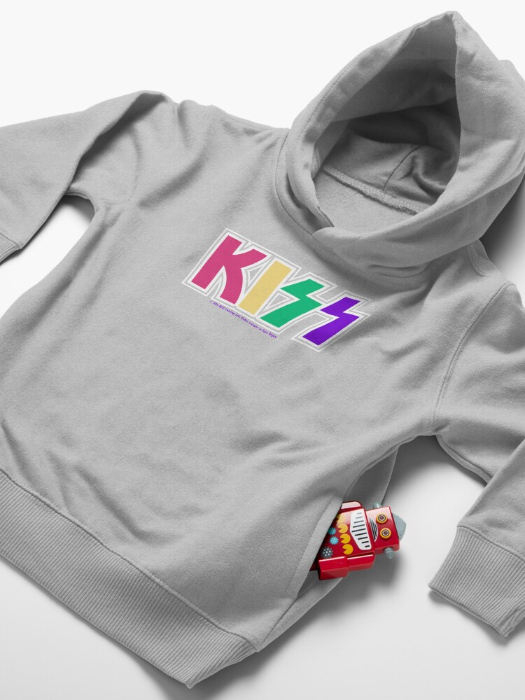 Alternate view of Kiss Band Colorful Logo Toddler Pullover Hoodie