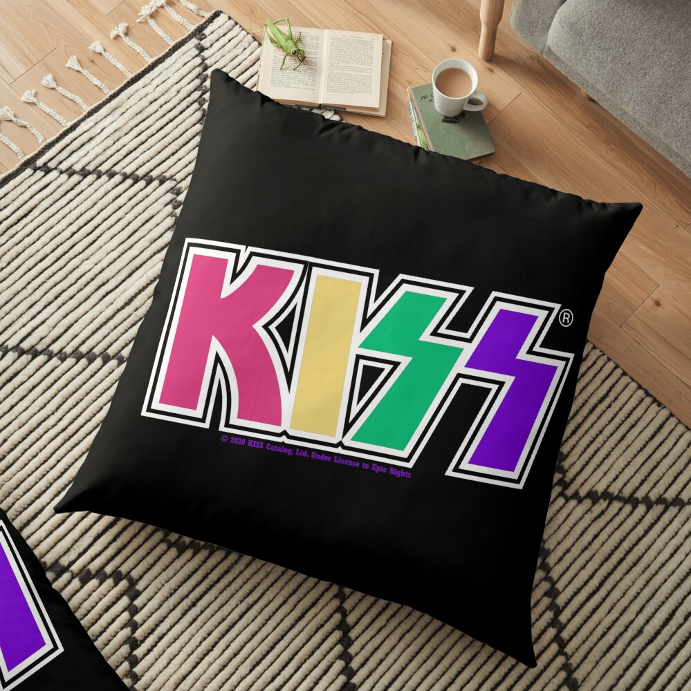 Kiss Band Colorful Logo Floor Pillow