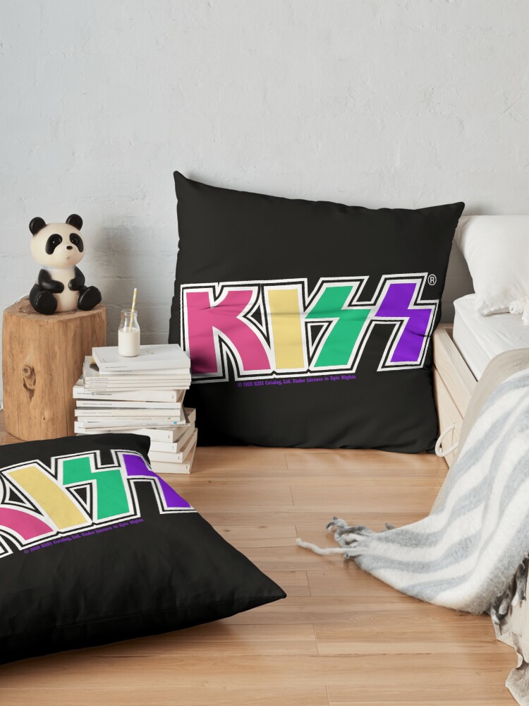 Alternate view of Kiss Band Colorful Logo Floor Pillow