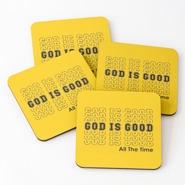 Item preview, GOD IS GOOD All The Time | Retro Black University Gold designed and sold by 4wordsmovement.