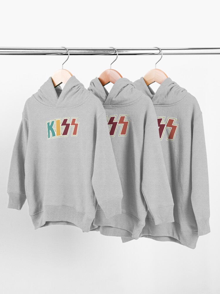 Alternate view of Kiss Band Retro Colors Logo Toddler Pullover Hoodie