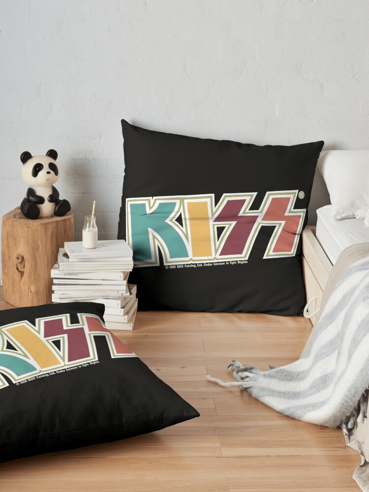 Alternate view of Kiss Band Retro Colors Logo Floor Pillow