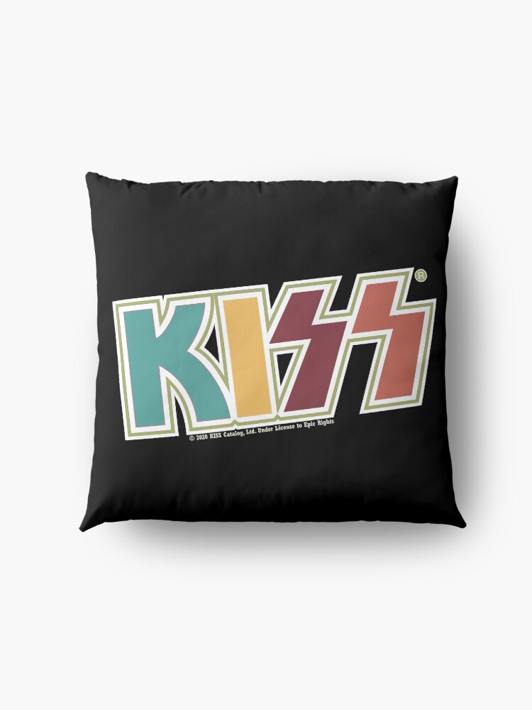 Alternate view of Kiss Band Retro Colors Logo Floor Pillow
