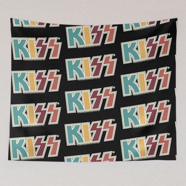 Artikelvorschau, Kuss Band Retro Farben Logo entworfen und verkauft von vibrantyy.