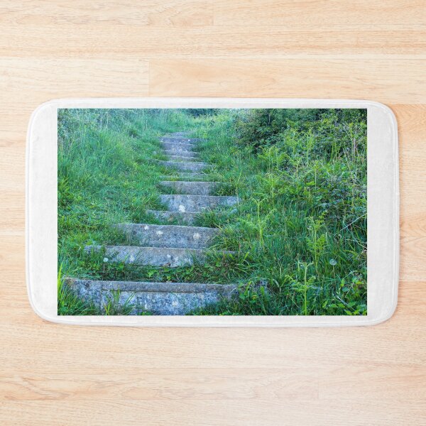 Item preview, Overgrown stone steps in a hillside designed and sold by Jenny Burrows.