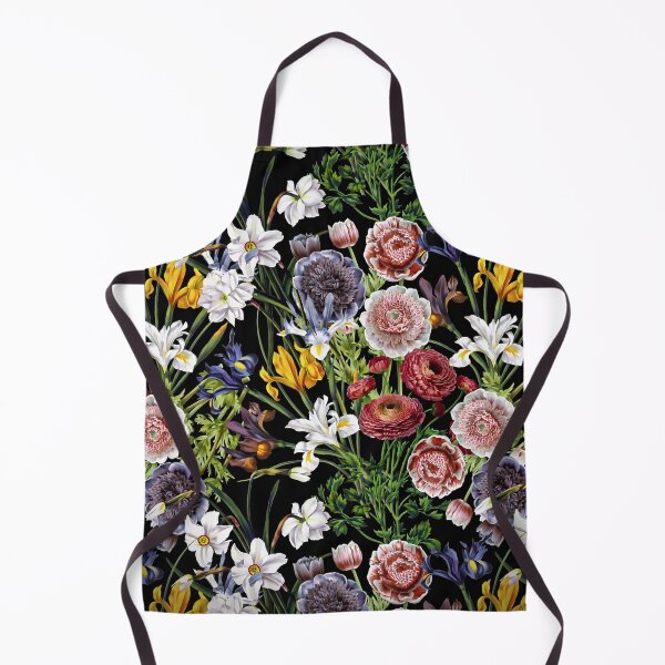 Item preview, Victorian Flower Pattern Botanical Night Garden on Black NightGarden designed and sold by UtArt.