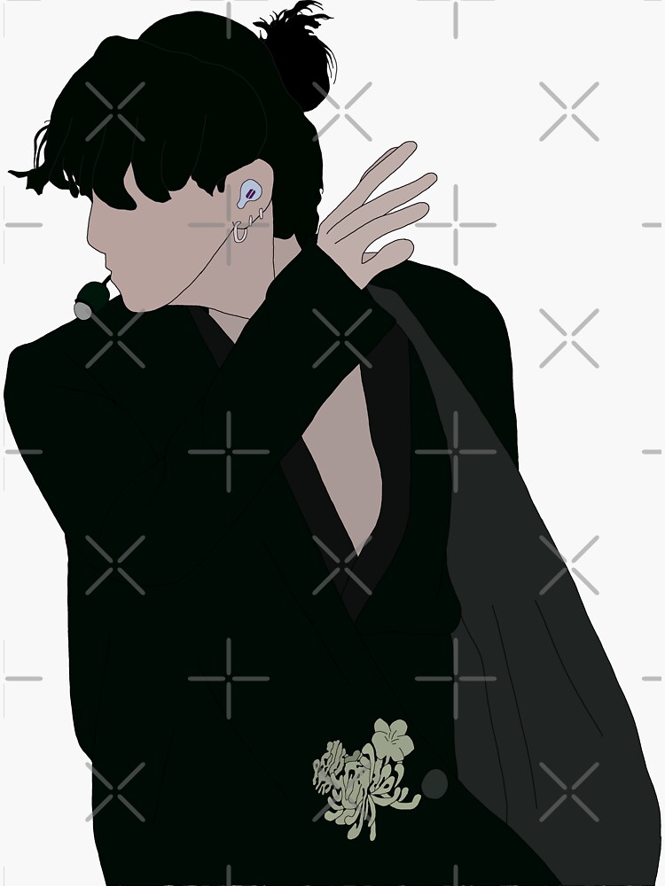 Jungkook Idol performance, Manbun look by NoonaStudio