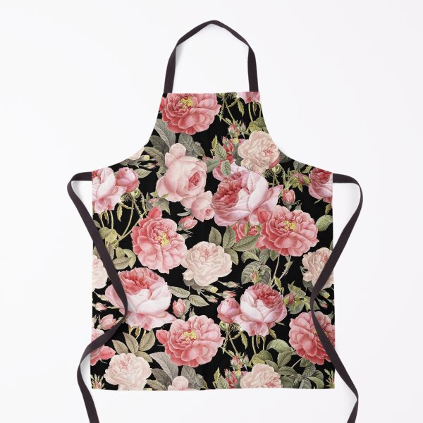 Item preview, Pink Vintage Roses on Black Botanical Night Garden NightGarden designed and sold by UtArt.
