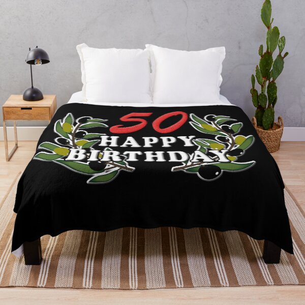 Item preview,  50th Birthday Olive branches  GIFT Men Women - Vintage t shirt   designed and sold by Galina Kostyaeva.