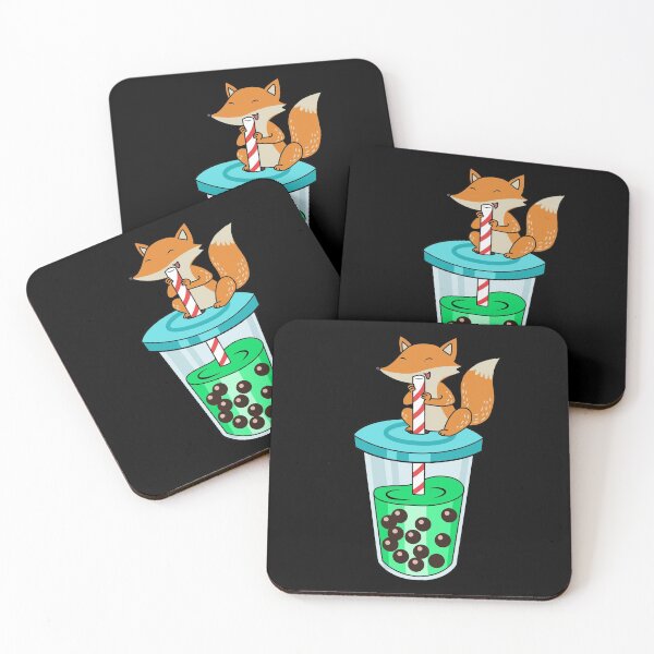 Item preview, Green Bubble Tea Gift Women Fox Boba Tea Gift Kids Fox designed and sold by DSWShirts.