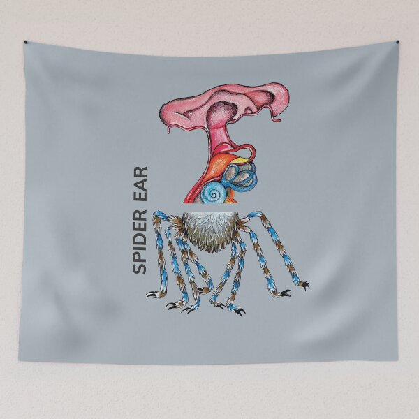 Aperçu de l'œuvre SPIDER EAR by FrankenDuo blue grey créée et vendue par FrankenDuo.