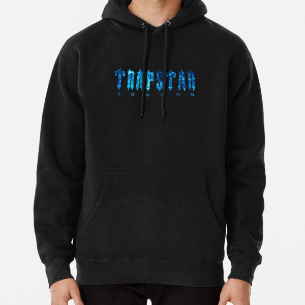 Trapstar Blue Logo Design Pullover Hoodie