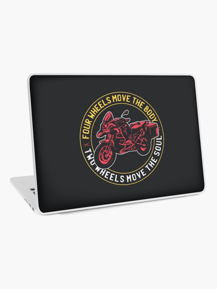 TWO WHEELS QUOTE MOTORCYCLE Laptop Skin for Sale by iBruster