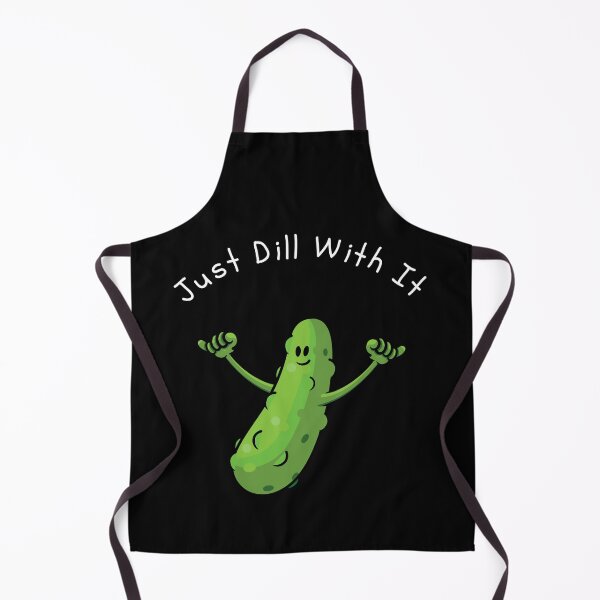 Item preview, Just Dill With It Funny Cartoon Pickle designed and sold by TheButtonCrew.