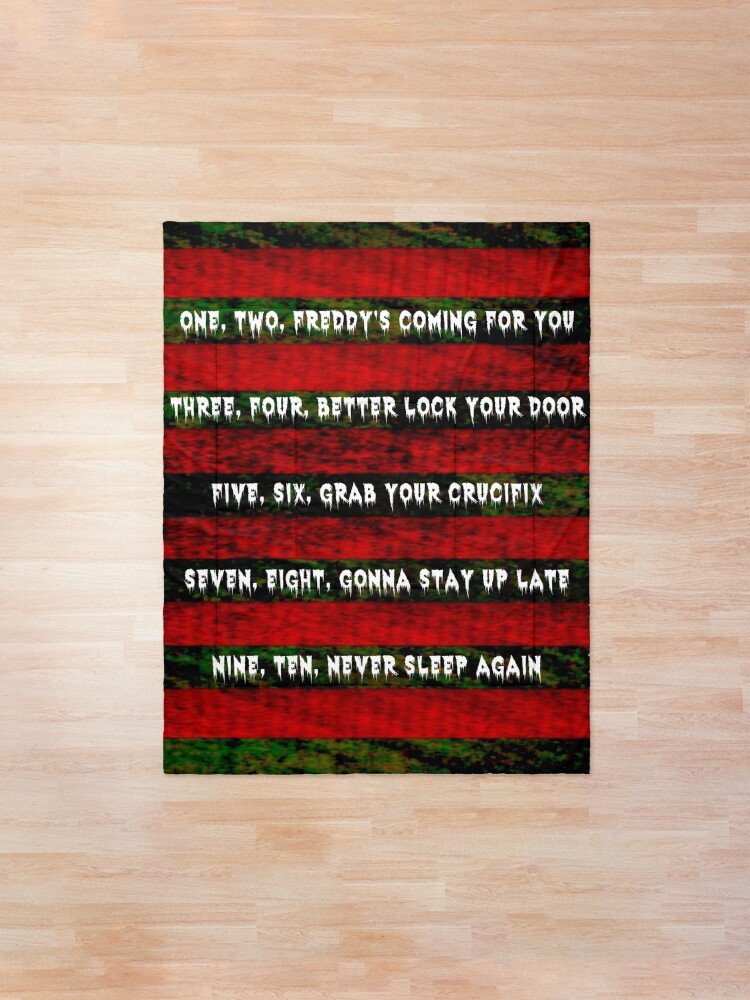 Alternate view of Freddy Krueger Rhyme, A Nightmare On Elm Street Comforter