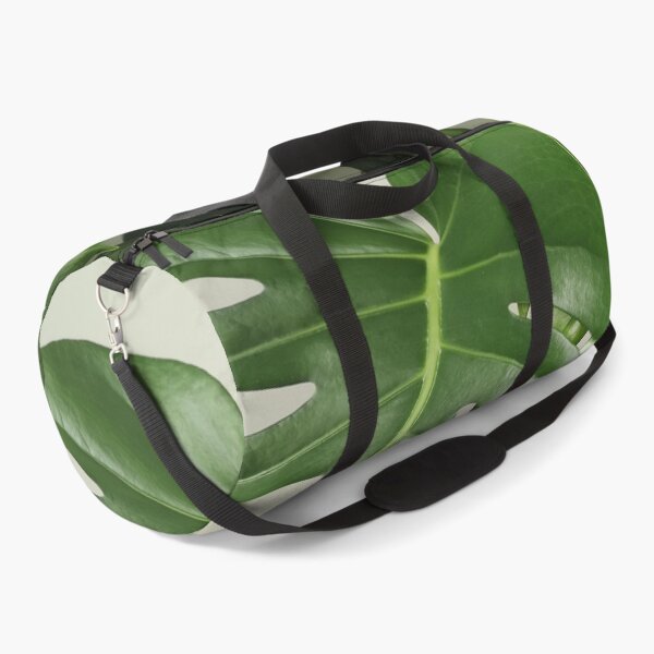 Item preview, Monstera leaves Tropical leaf art on green grey background designed and sold by milkasweet.