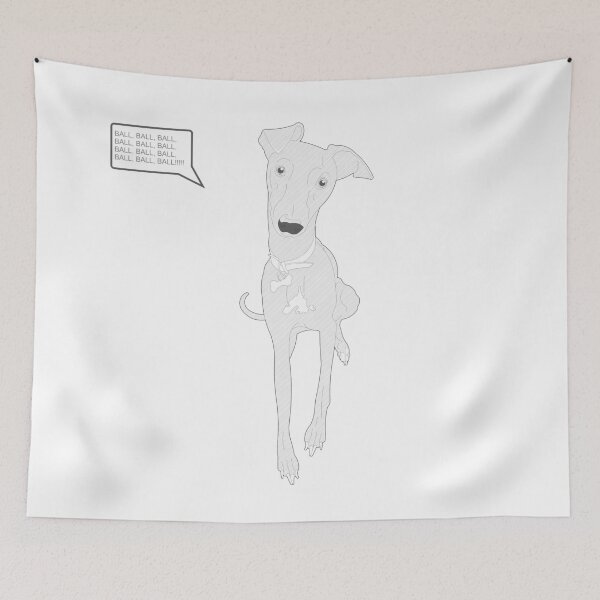 Item preview, Whippets Sighthounds All I Want Is Balls Illustration designed and sold by SassySighthound.