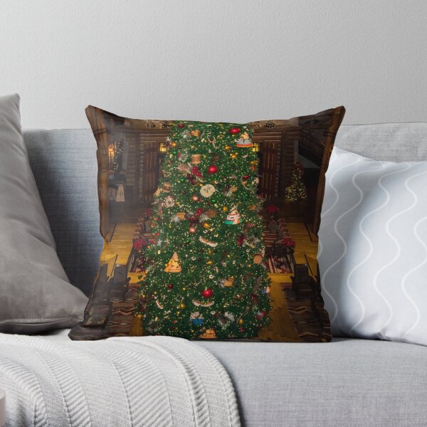 Wilderness Lodge Christmas Tree Throw Pillow
