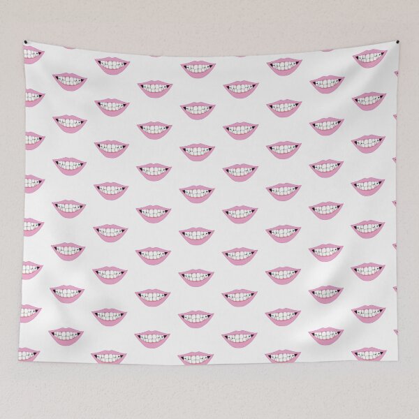 Item preview, Vampire pink lips smile designed and sold by ReluctantChickn.