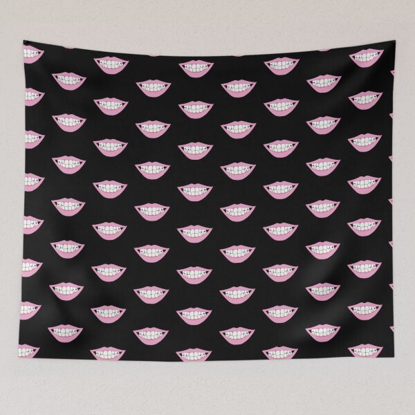 Item preview, Vampire pink lips smile designed and sold by ReluctantChickn.